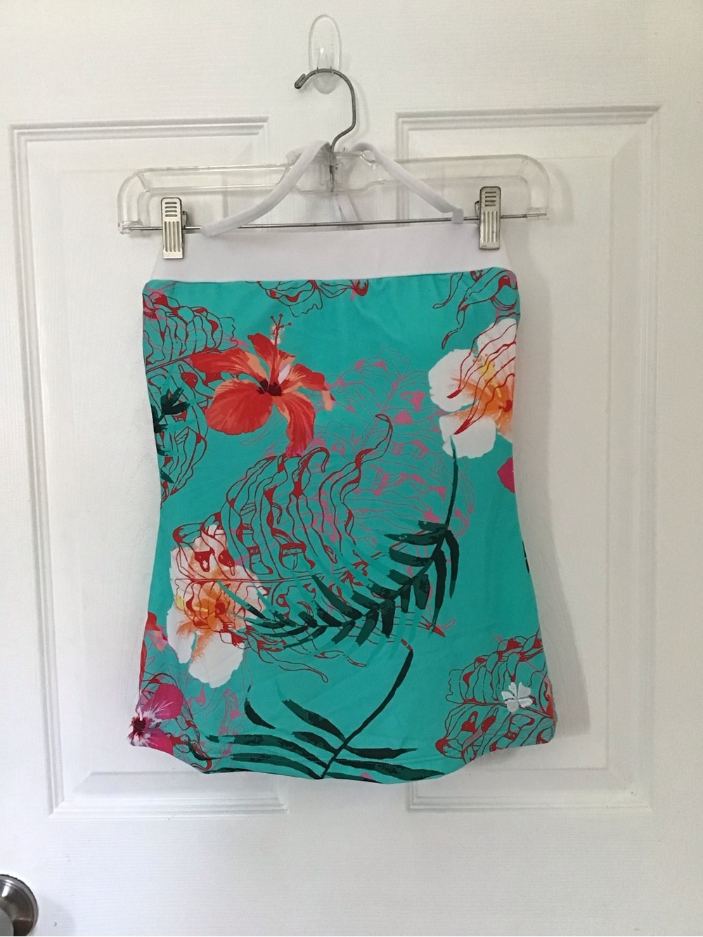Hapari Mint-Trim Floral Swim Top